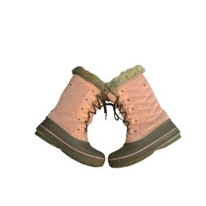 London Fog boots. Pink and brown. (3)